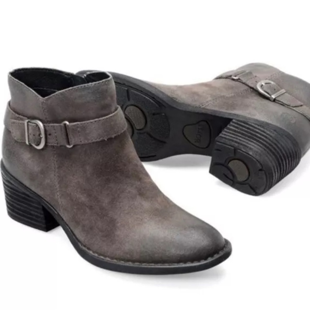 Born women’s grey distressed booties